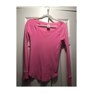 PINK VICTORIA SECRET LONG SLEEVE SHIRT